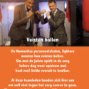 Een sportieve groet van Arnold Vanderlyde aan Humanitas-medewerkers