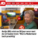 AD: Antje (89) reist na 30 jaar weer met de (virtuele) trein