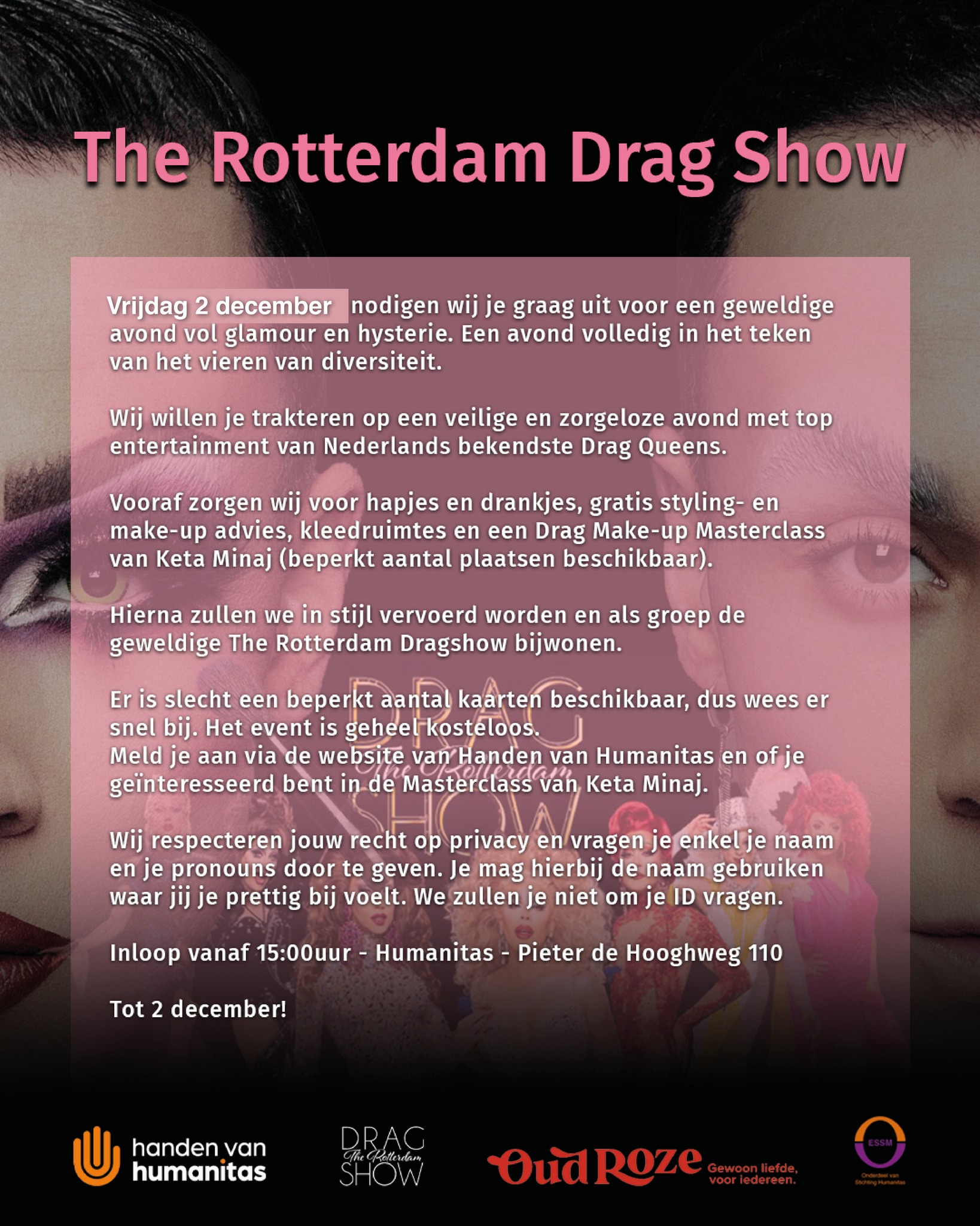 The Rotterdam Drag Show komt naar Humanitas